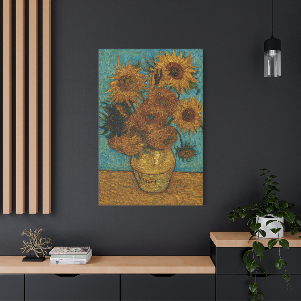 Vase with Twelve Sunflowers
