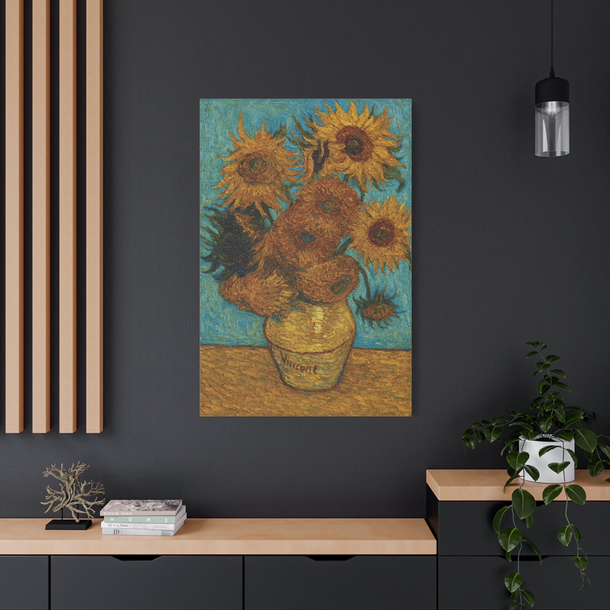 Vase with Twelve Sunflowers