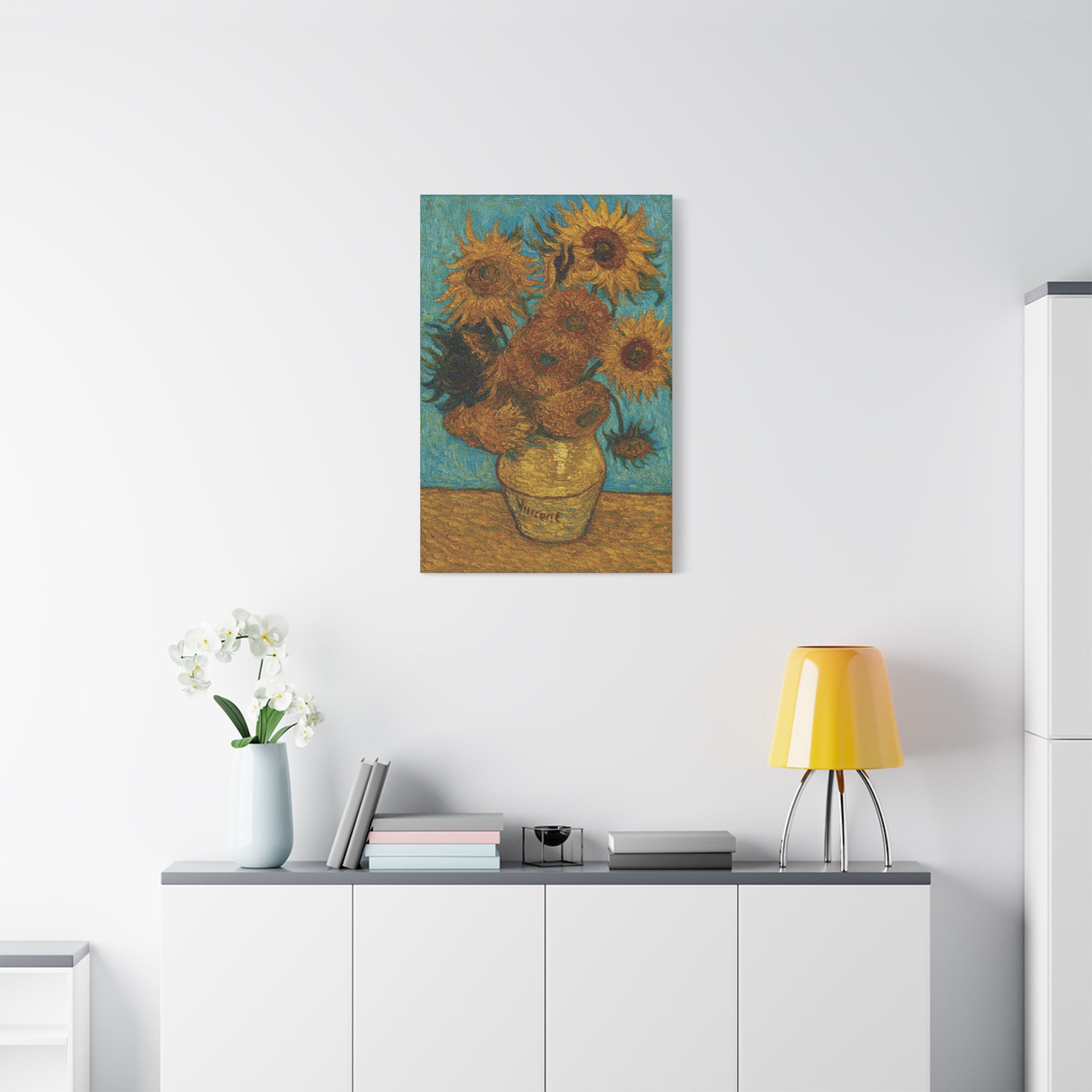 Vase with Twelve Sunflowers