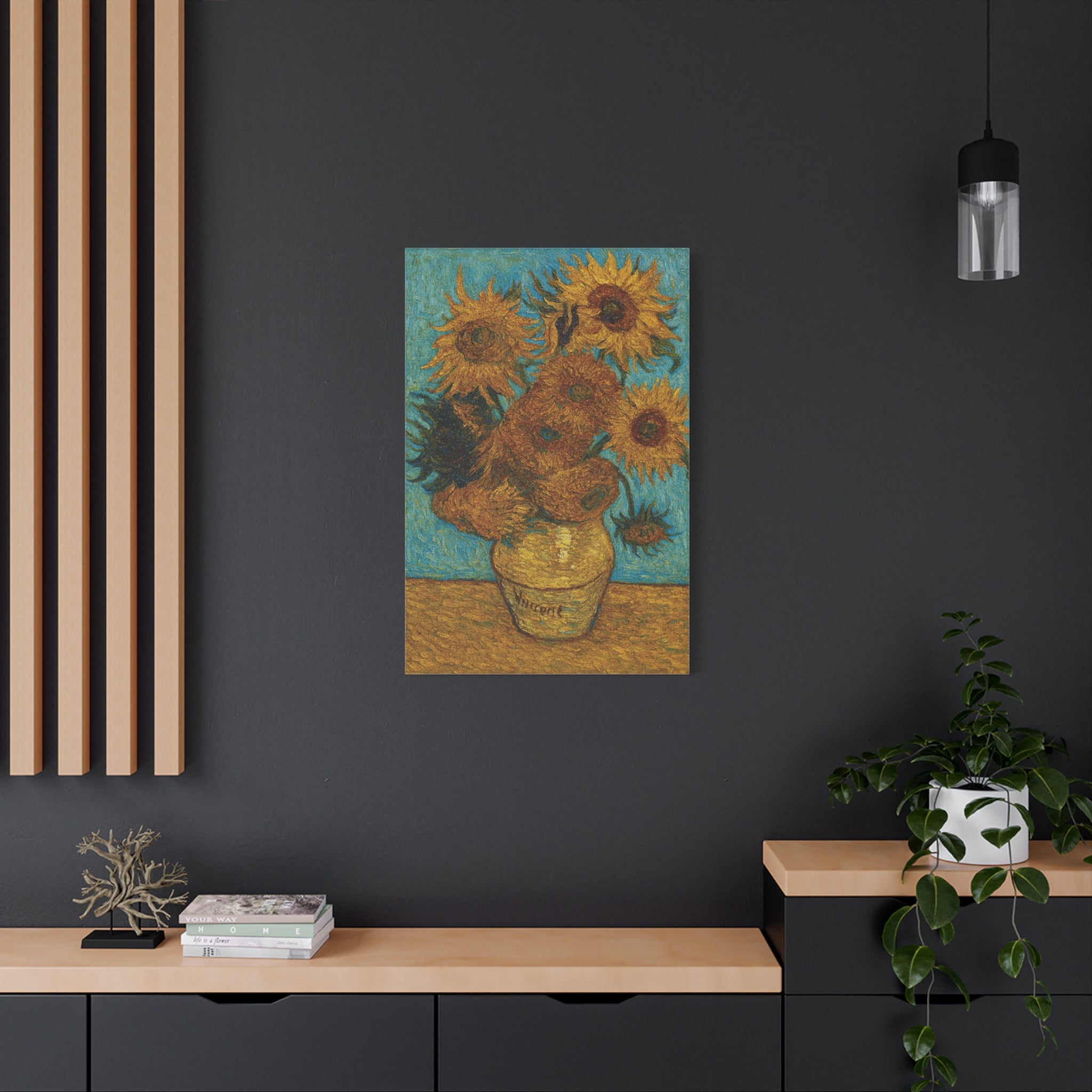 Vase with Twelve Sunflowers