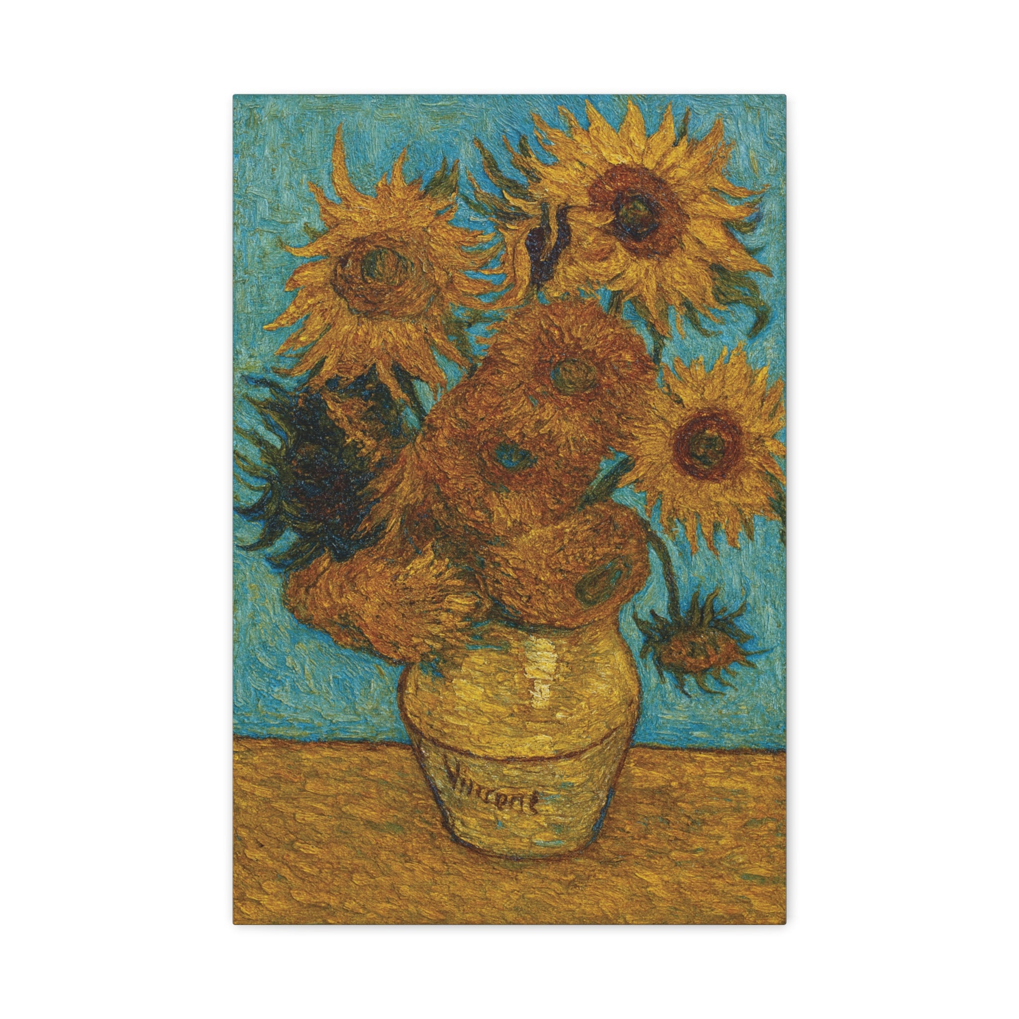 Vase with Twelve Sunflowers