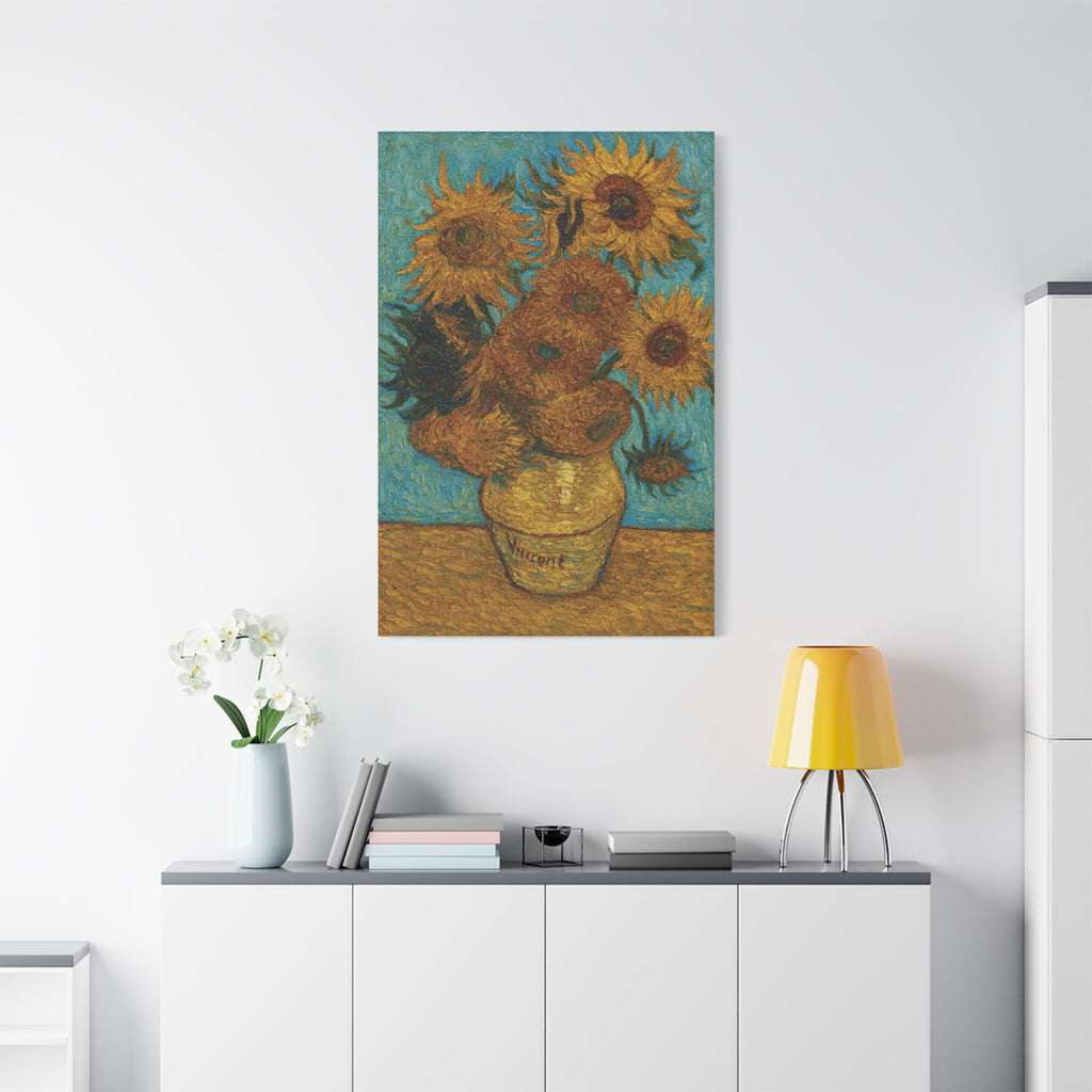 Vase with Twelve Sunflowers