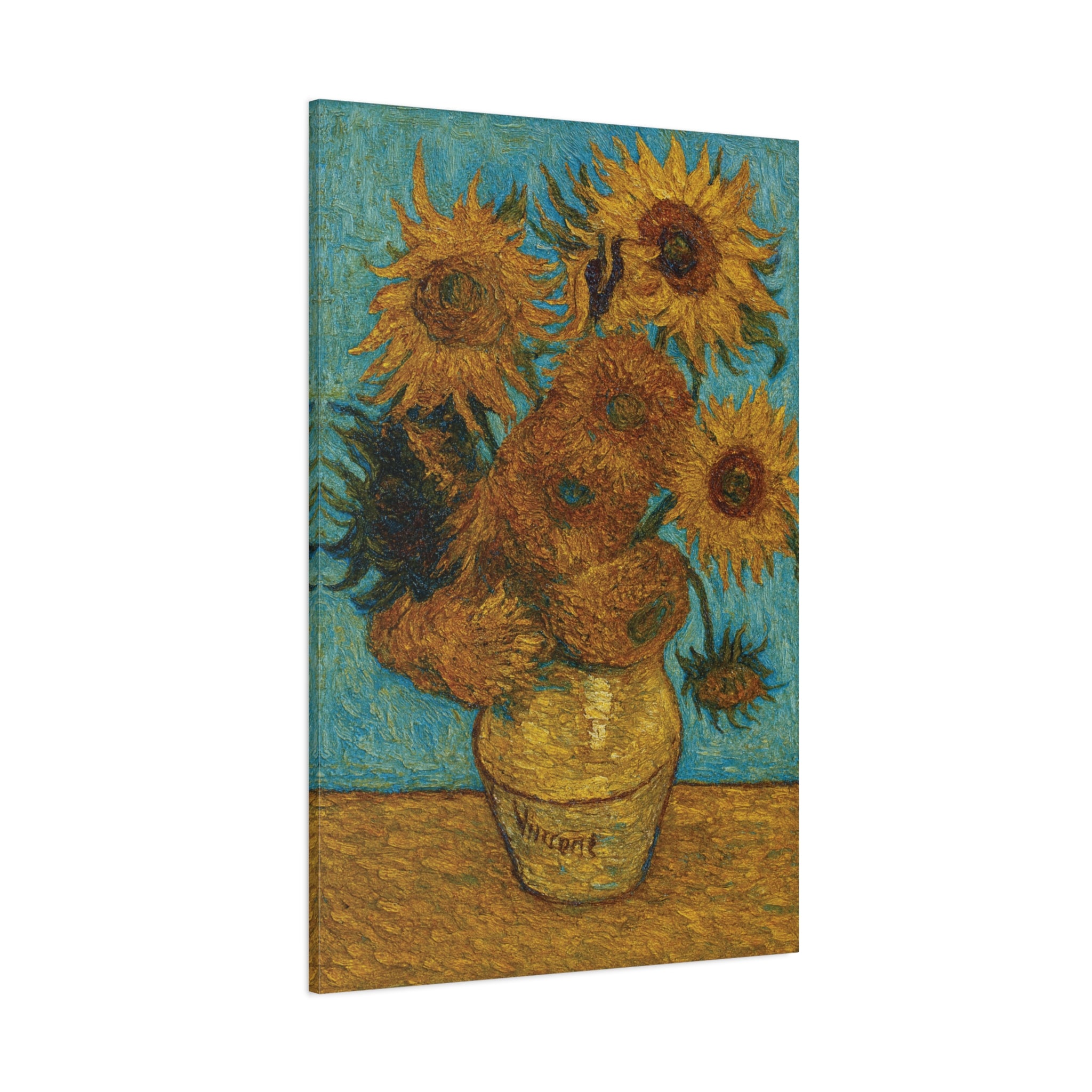 Vase with Twelve Sunflowers